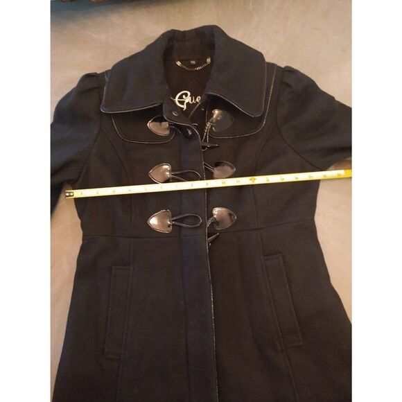 Guess  wool blend coat Black Pxs Vintage Classic - Picture 7 of 9